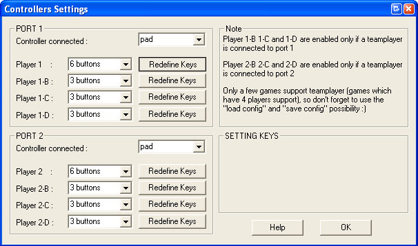 Gens - control pad setup